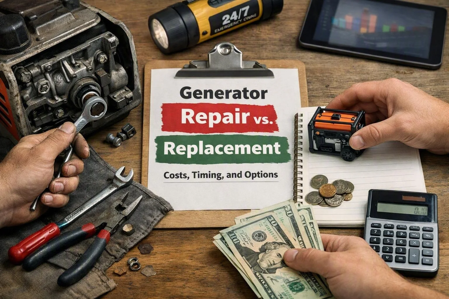 Generator Repair vs. Replacement: Costs, Timing, and Options — Outlet Repair vs. Replacement: Costs, Safety, and What to E...